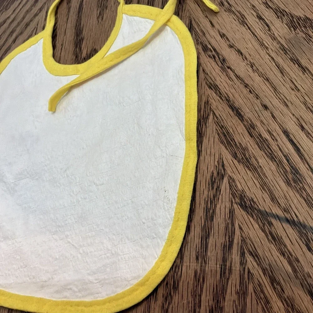 Vintage 1982 Toddler Baby Tommee Tippie Smurf~ing Myself To Sleep Tie Infant Bib